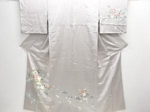 椿に鴛鴦模様訪問着